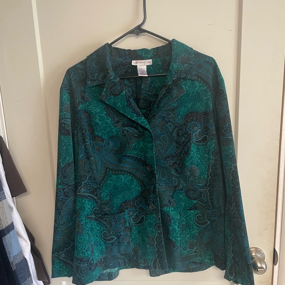 Susan Graver Teal Blazer